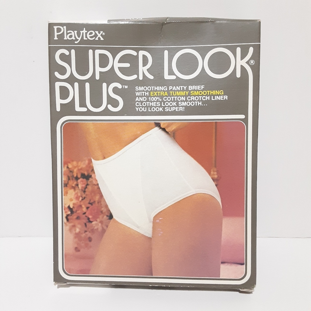 Vintage 80's Playtex Super Look Plus White Panty Brief ~ Extra Tummy Smoothing ~